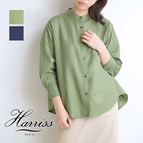 Harriss ハリス サージバンドカラーシャツ Fs211 230 レディース 送料無料 クリックポスト可 Brand List H Harriss シーガルディレクション オンラインストア