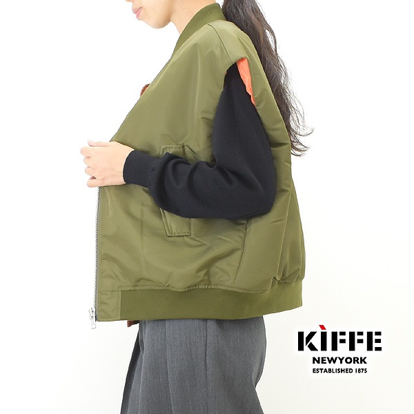 KIFFE キッフェ ビッグフィットMA-1ベスト ジャケット NQ25012
