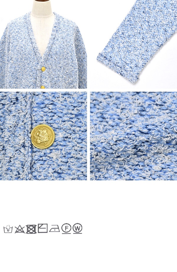 MACPHEE マカフィー ツイードニットVネックカーディガン 51-02101