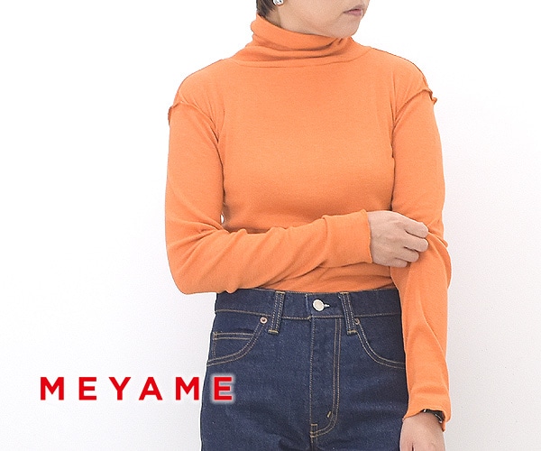 MEYAME メヤメ ソフトリブタートルネック ニット SOFT RIB