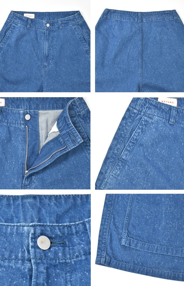 MEYAME メヤメ サイドラインワイドデニムパンツ 