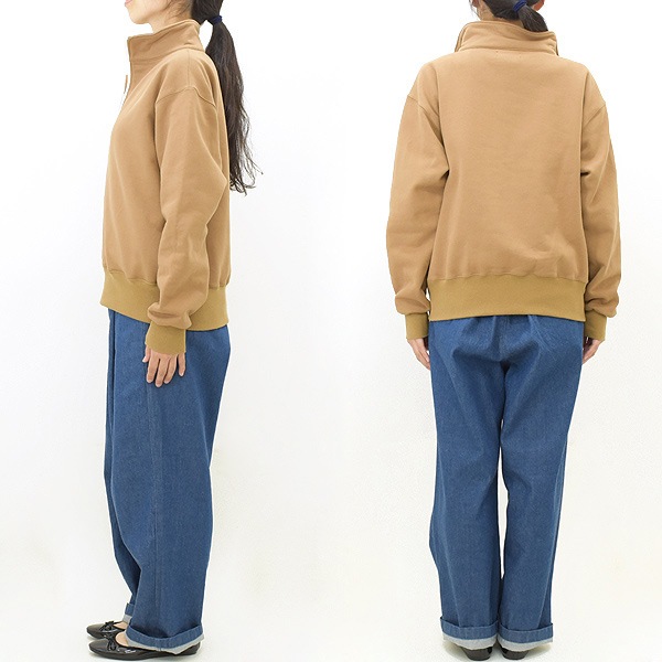 MEYAME メヤメ LONG ZIP SWEAT SHIRT ロング ジップ スウェット シャツ