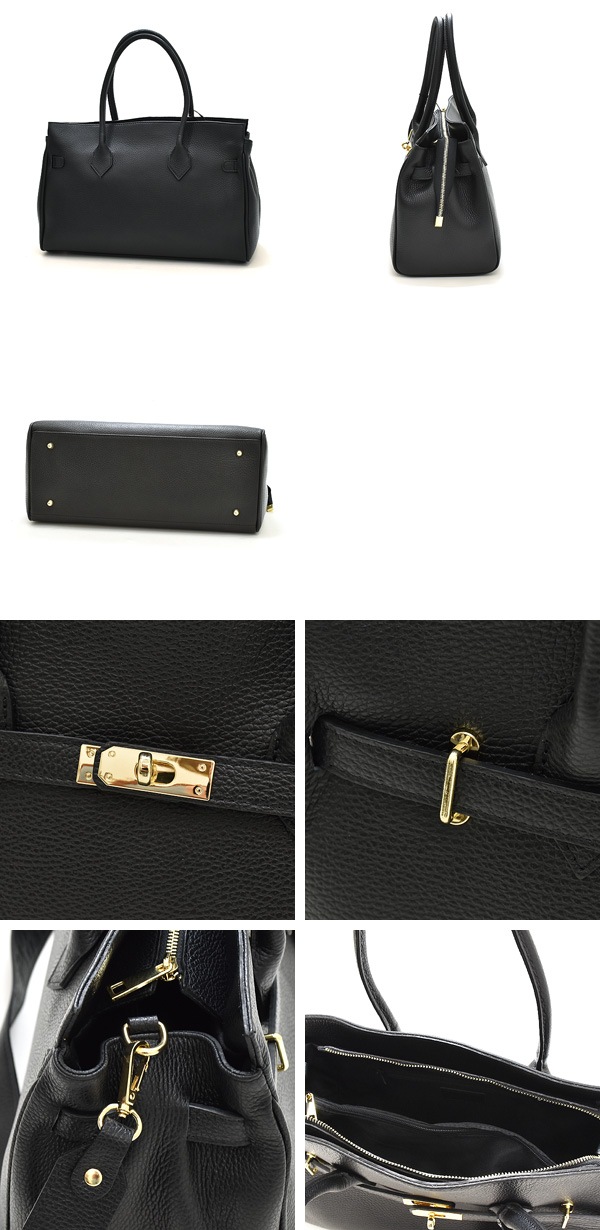 MILLELA FIRENZE ミレッラフィレンツェ 金具付レザートートバッグ