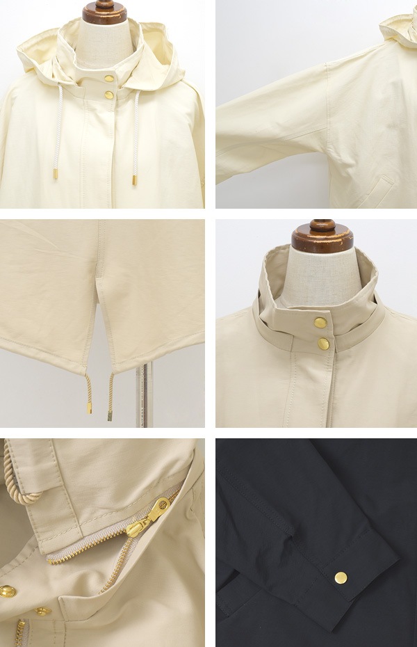 MICA&DEAL マイカアンドディール コットンナイロン フーデッドブルゾン