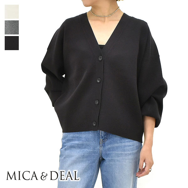 Mica &deal カーディガン MICA&DEAL（マイカアンドディール） カーディガン Vネック畦