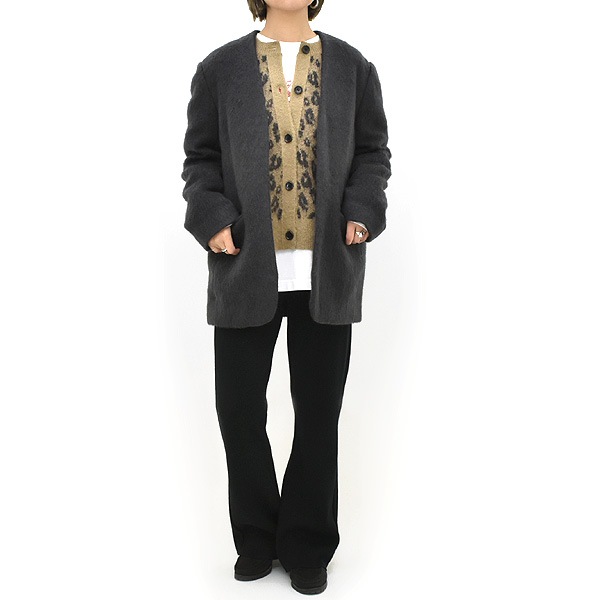 MICA&DEAL マイカアンドディール シャギーノーカラージャケット