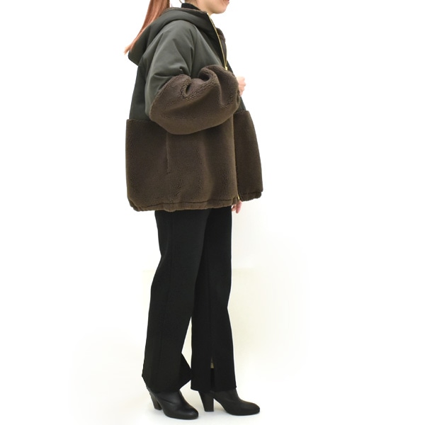 MICA&DEAL マイカアンドディール ボアドッキングフーデットブルゾン