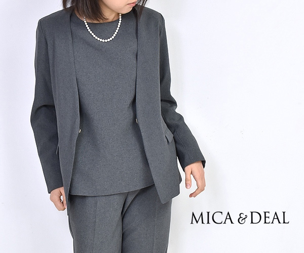 MICA&DEAL マイカアンドディール ノーカラーボックスジャケット 