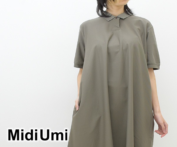 MIDIUMI ポロフレアワンピースワンピース