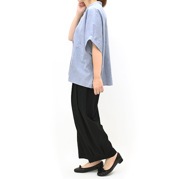 Midiumi ミディウミ シャンブレーワイドシャツ 2-730231 レディース