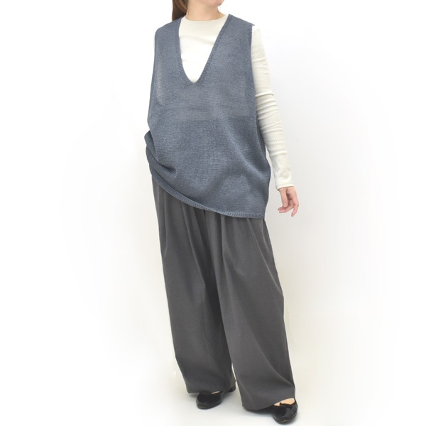 mizuiro ind ミズイロインド ワイドVネックベスト 1-220062 レディース