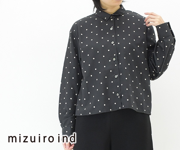 【新品未着用】mizuiro ind ドットボックスショートシャツ