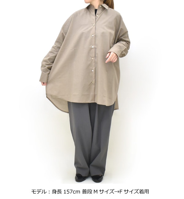 セール/40%OFF】mizuiro ind ミズイロインド シアーワイドシャツ 1