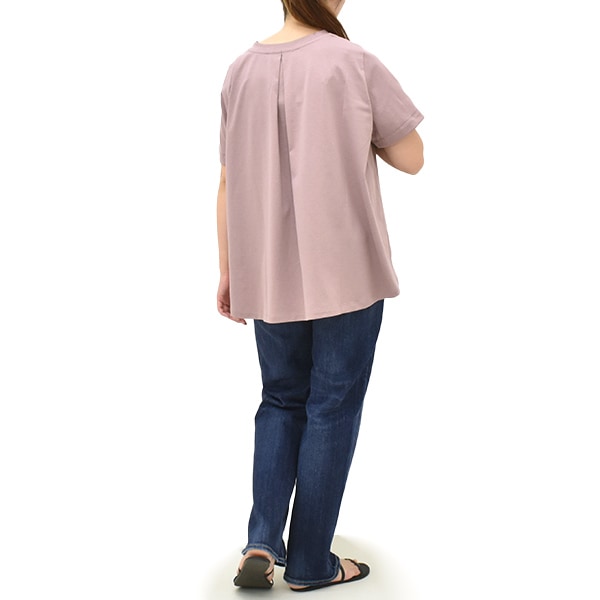 mizuiro ind ミズイロインド フレアクルーネックTシャツ 半袖 Aライン