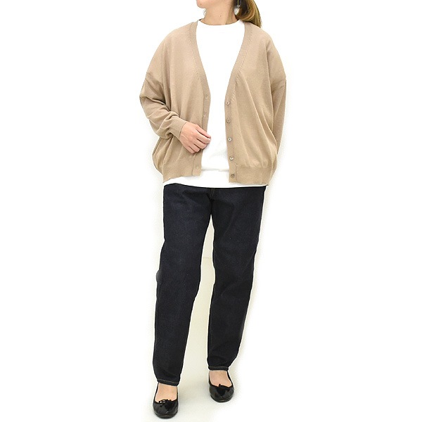 【aoito】ミズイロインド　コットンワイドカーディガン ベージュ aoito様専用】ミズイロインド コットンワイドカーディガン