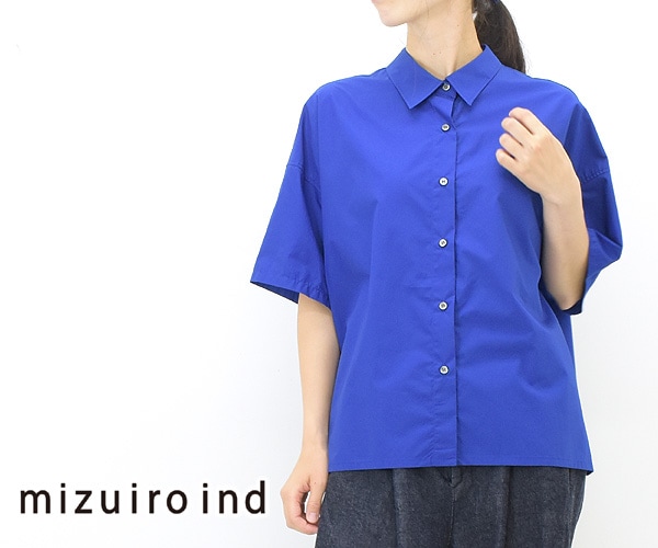 mizuiro-ind ミズイロインド ハーフスリーブシャツ レギュラーカラー