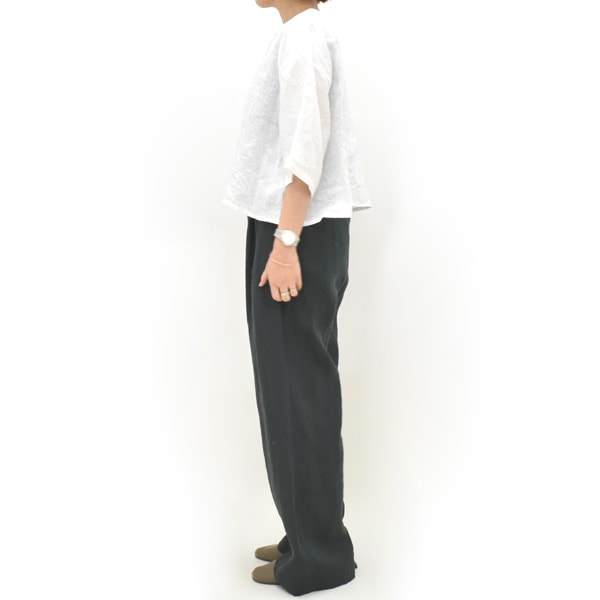 mizuiro ind ミズイロインド リネンダブルクルーネックシャツ 2-230123