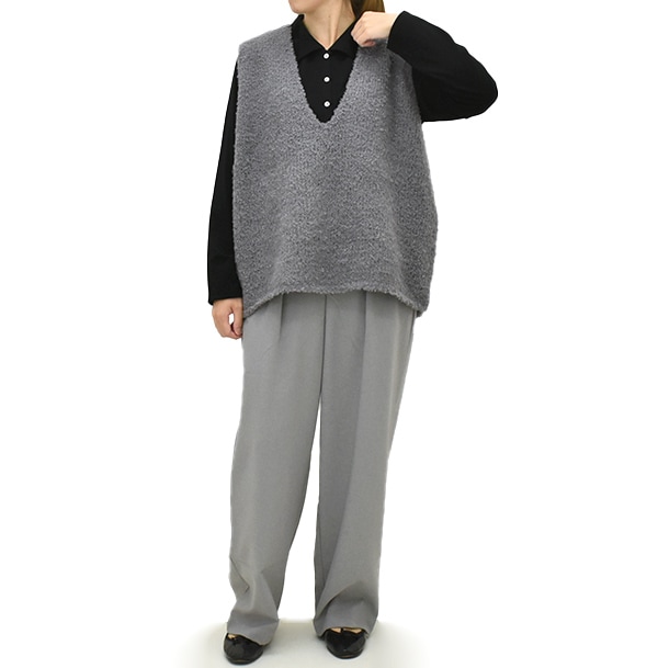 2025 ミズイロインド ポケット付きクルーネックベスト mizuiro ind へ