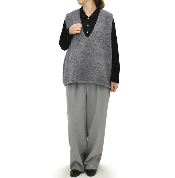 mizuiro ind ミズイロインド ヘアリーVネックベスト 3-220095