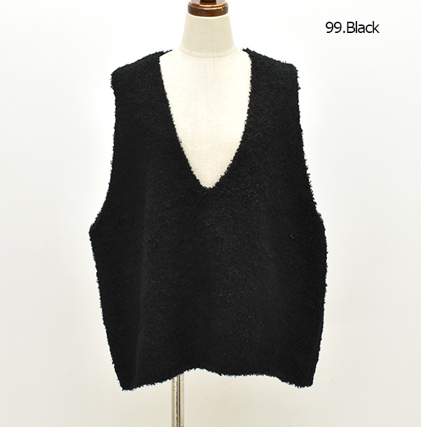 mizuiro ind ミズイロインド ヘアリーVネックベスト 3-220095