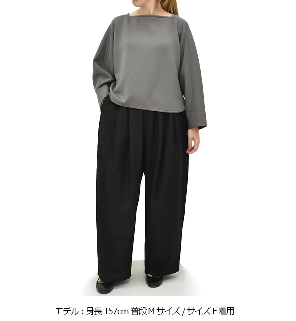 mizuiro ind ミズイロインド ワイドタックパンツ 3-260082 レディース