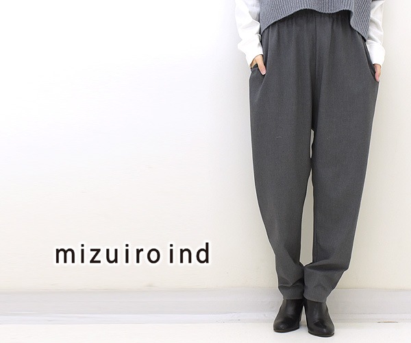 ブラウン×ピンク mizuiro-ind ミズイロインド ハイウエストストレッチ