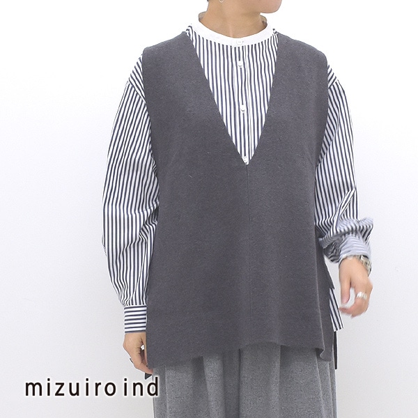 mizuiro-ind ミズイロインド Vネックチュニックベスト ニット 4-220048 レディース【送料無料】-Seagull direction  ONLINE STORE