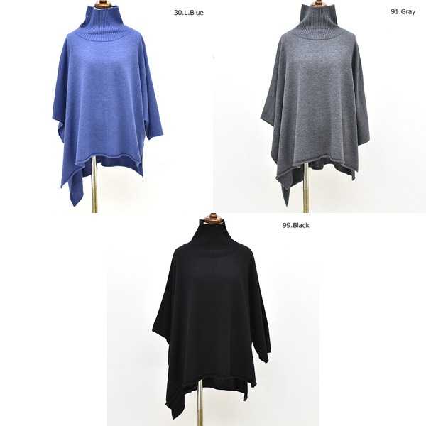 mizuiro ind ミズイロインド ポンチョライクプルオーバーニット