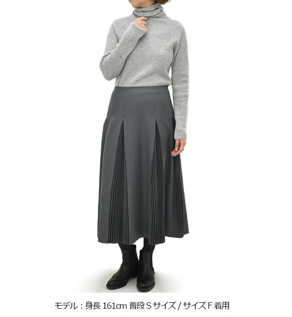 mizuiro ind ミズイロインド プリーツスカート 4-260057 レディース