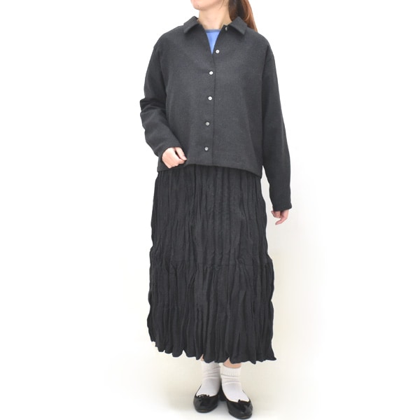 mizuiro ind　ミズイロインド　（新品）ティアードスカート セール/30%OFF】mizuiro ind ミズイロインド ウールブレンドティアード