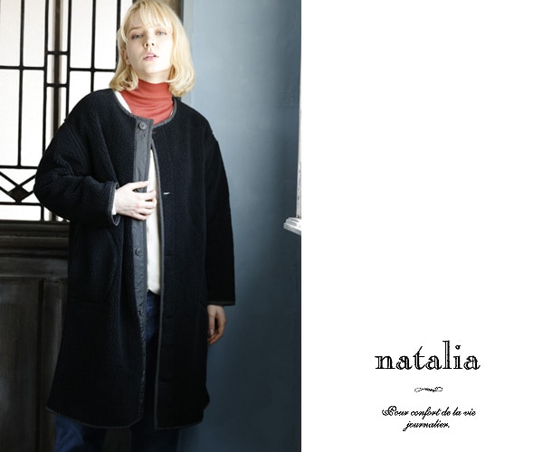 natalia ナターリア ボアノーカラーコート N8603 レディース【送料無料】-Seagull direction ONLINE STORE