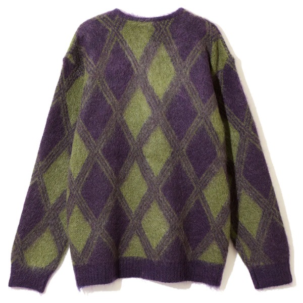 30%ウールNeedles Mohair Cardigan-ARGYLE (Lt.Blue) - altamar.us