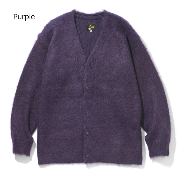 NEEDLES Mohair Cardigan - Solid パープル XL-