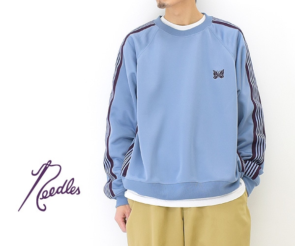 【22SS】Needles ニードルズ トラッククルーネックシャツ Track Crew Neck Shirt -Poly Smooth-  KP219【送料無料】-Seagull direction ONLINE STORE