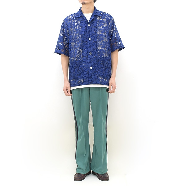 S NEEDLES 23SS レース カバナシャツ ネイビー 定価20900円