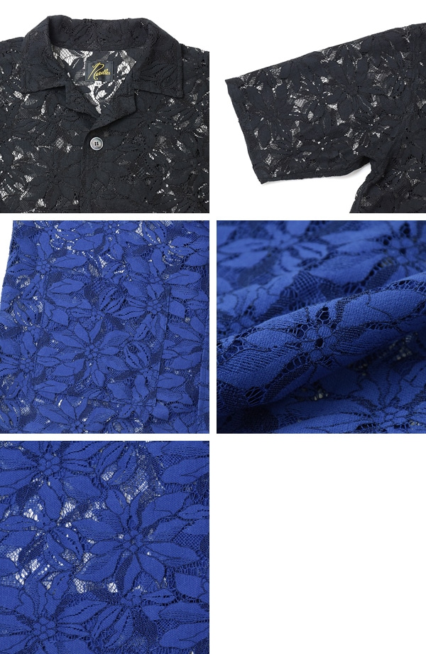 【23SS】Needles ニードルズ カバナシャツ レースクロス フラワー CABANA SHIRT -C/PE/R LACE CLOTH /  FLOWER- MR252【送料無料】【クリックポスト可】-Seagull direction ONLINE STORE