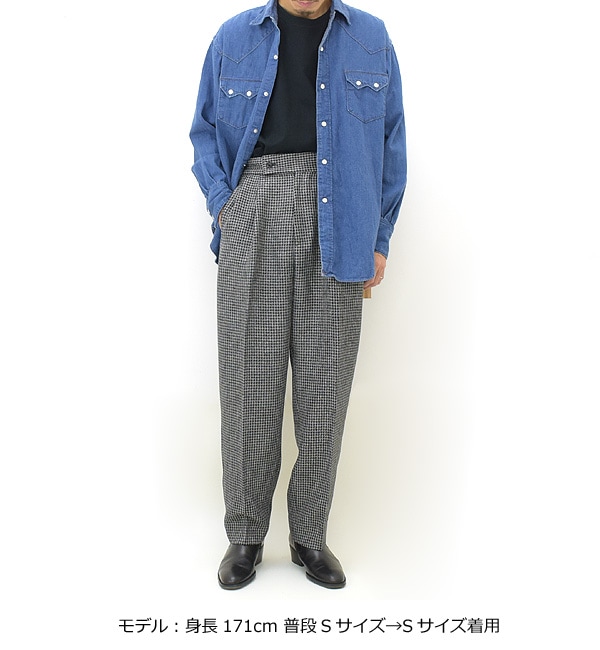 23AW】Needles ニードルズ Tucked S/T Trouser -Houndstooth- タック