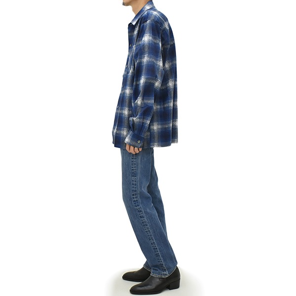 25aw needles ワンナップカラー プリントフランネルチェックシャツ Needles / One-Up Shirt - Printed Flannel / Plaid (Brown)