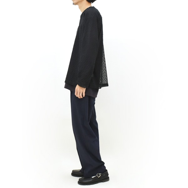 25AW】Needles ニードルズ L/S V-Neck Tee -PE/W Raschel Lace