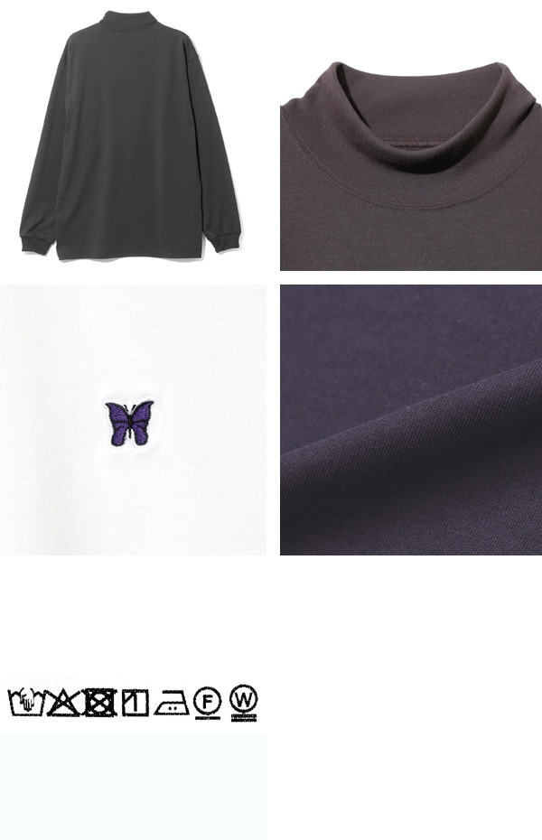 Needles ニードルズ L/S Mock Neck Tee モックネック長袖Tシャツ -Poly