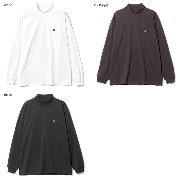 Needles ニードルズ L/S Mock Neck Tee モックネック長袖Tシャツ -Poly