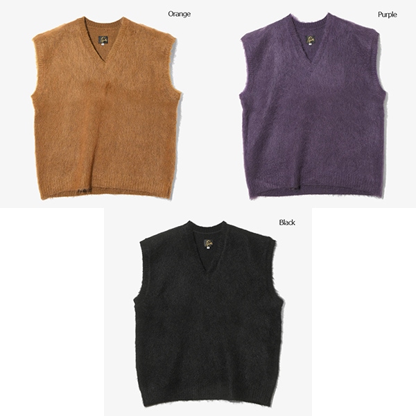 25AW】Needles ニードルズ Mohair Knit Vest -Solid- モヘア ニット