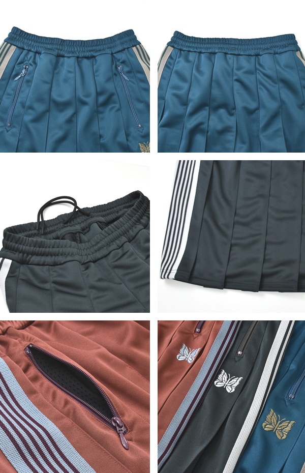 Needles ニードルズ Pleated Track Skirt -Poly Smooth- サイドライン
