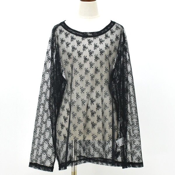 26SS】Needles ニードルズ フローラルラッセルレース Uネック