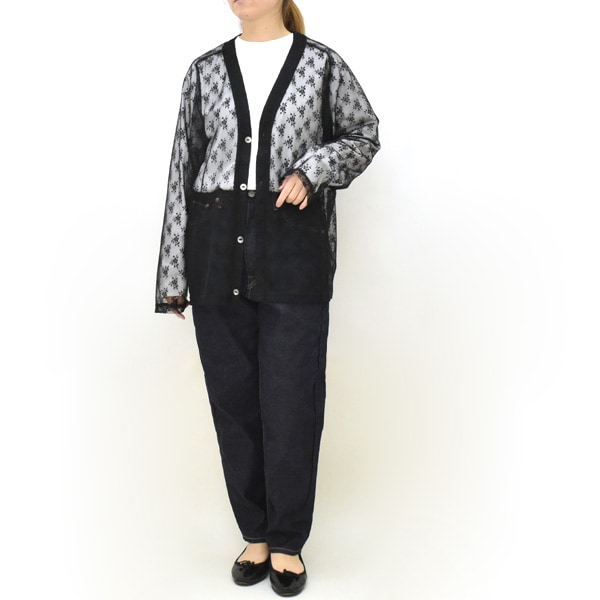 26SS】Needles ニードルズ フローラル ラッセルレース Vネック