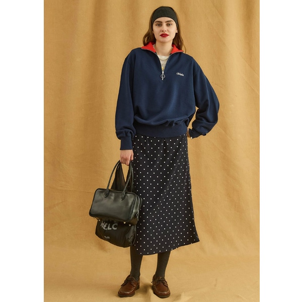 26FW】Oblada オブラダ HALF ZIP SWEAT ハーフジップスウェット