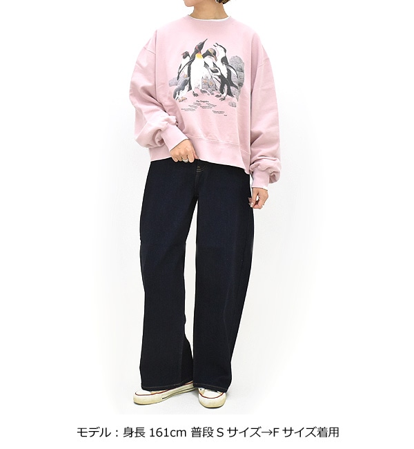 Oblada オブラダ PENGUINES SWEAT ペンギンプリントスウェット
