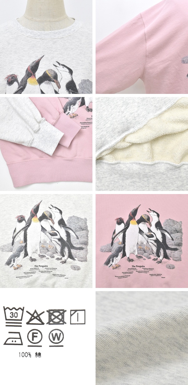 Oblada オブラダ PENGUINES SWEAT ペンギンプリントスウェット