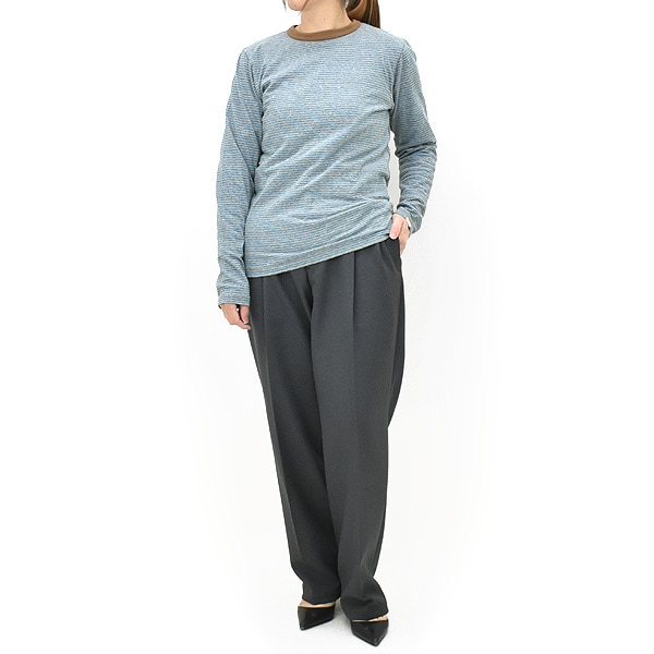 26SS】Oblada オブラダ MULTI BORDER LONG TEE マルチ ボーダー ロング