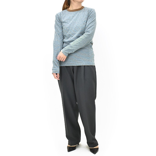 26SS】Oblada オブラダ MULTI BORDER LONG TEE マルチ ボーダー ロング